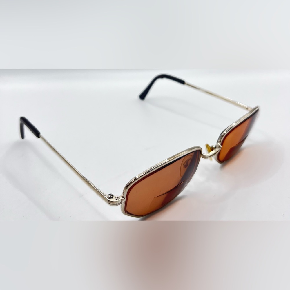 Vintage LAMY FUSE Gold Oval Geometric Sunglasses Frames Only